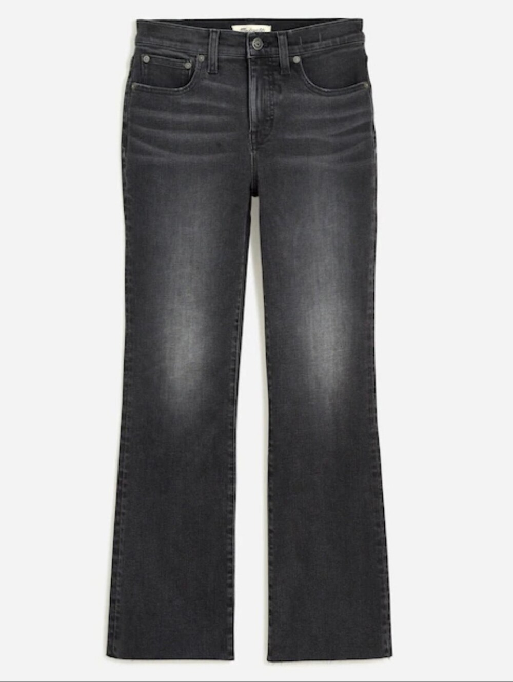 Madewell NWT Mid-Rise Kick-Out Black Washed Jeans Size 30
